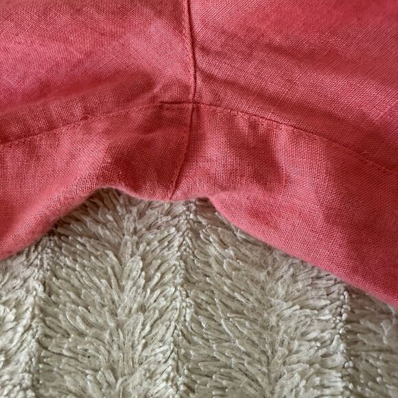 Marsh Landing Pink Linen Pull On Pants Lagenlook Beach Casual Women’s Small - Picture 7 of 9